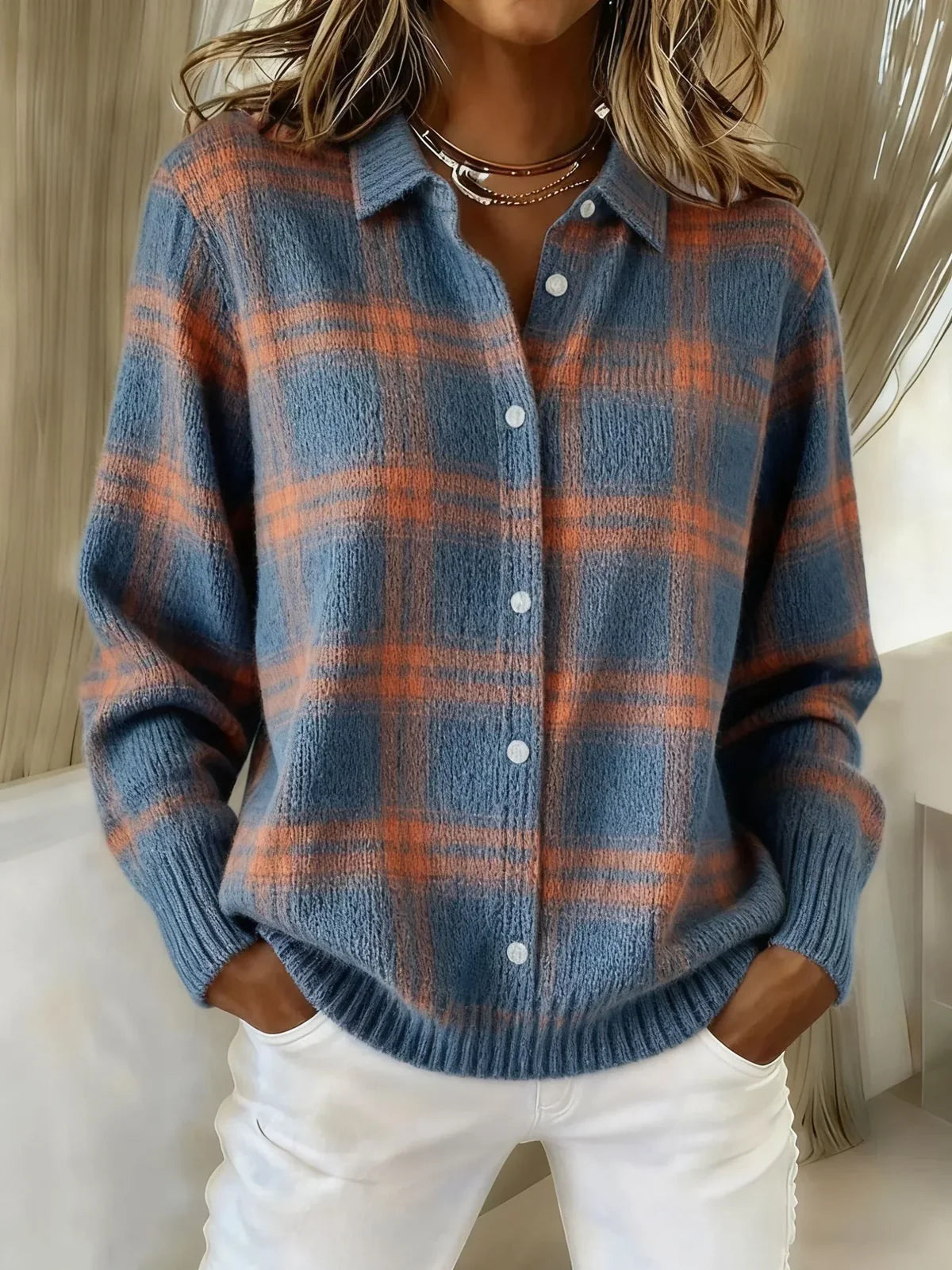 CAMILLE | PLAID CARDIGAN
