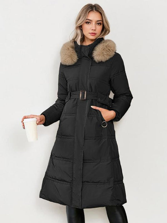 LEYLA | Stylish Plush Coat with Waist Tie for Cozy Fall & Winter