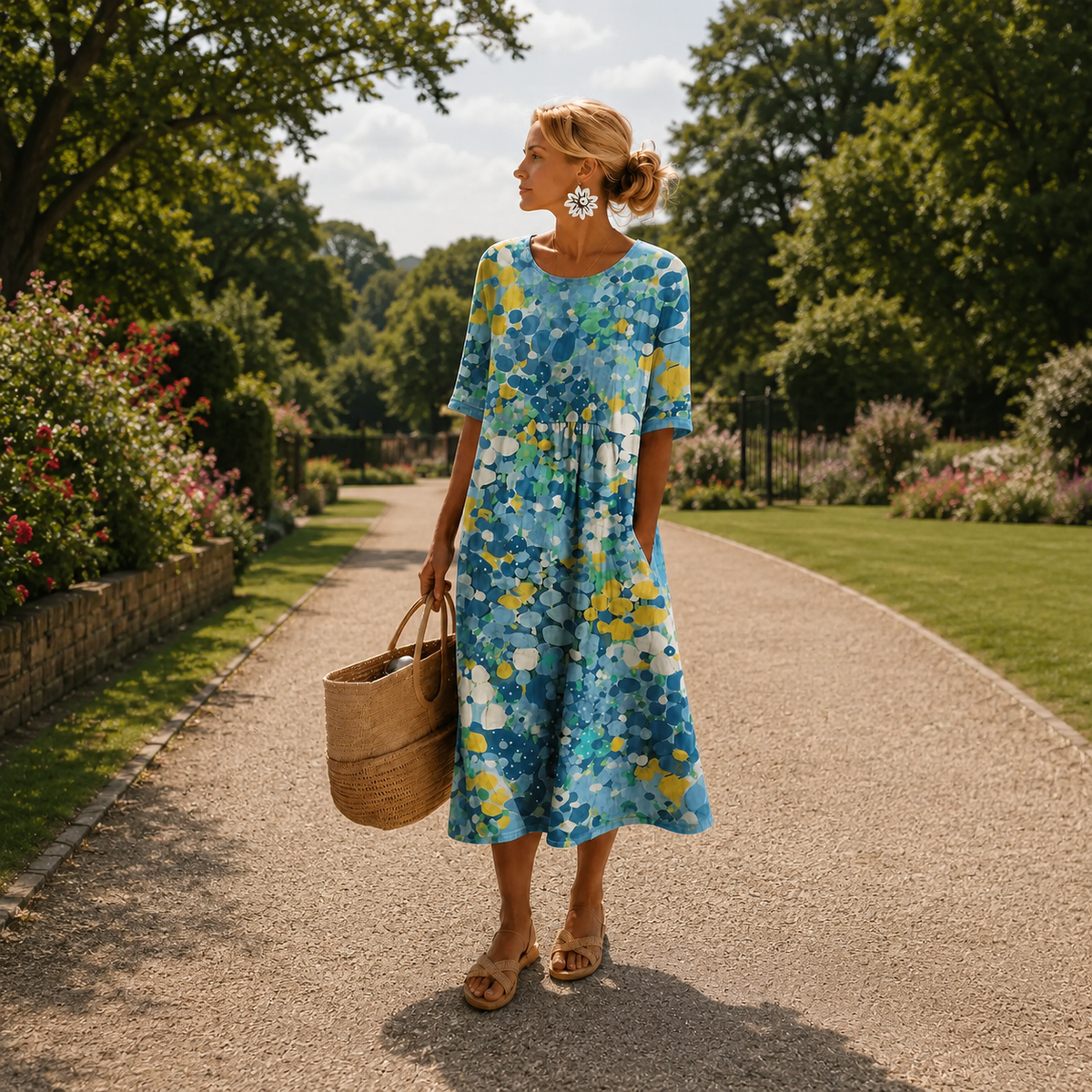 Elena - Elegant Lightweight Midi Dress