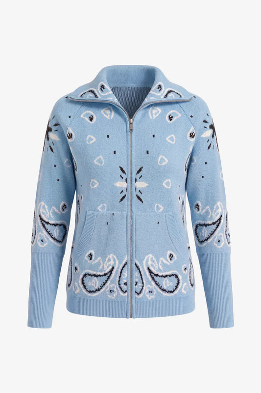 Amalia Zip-Up Cardigan Jumper