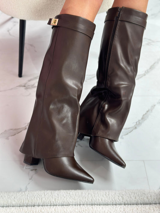 VIVIENNE | Brown Leather Boots