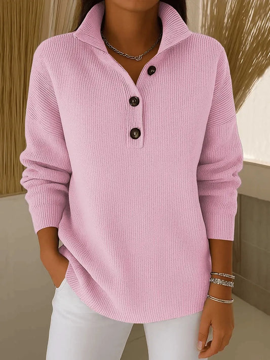 FLORENCE | V-NECK POLO SWEATER