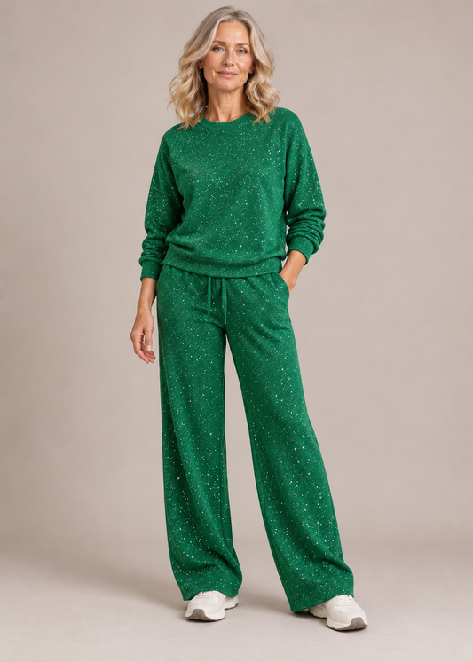 Amy™ | Shimmer Two-Piece Lounge Set