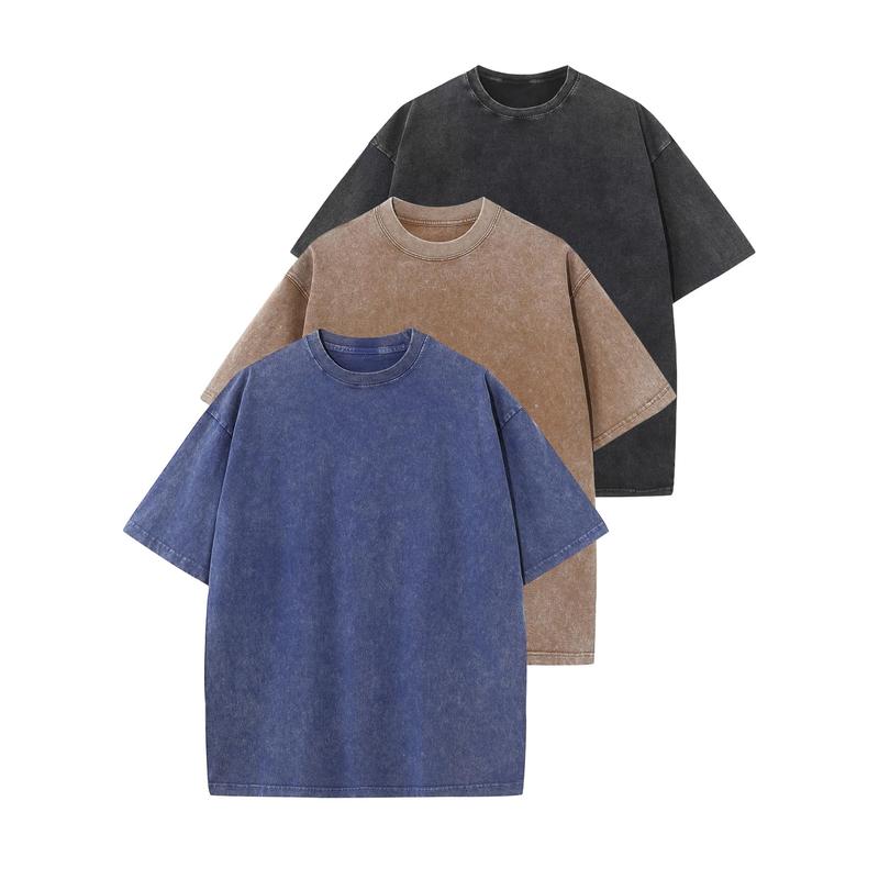 HOLLIE | Casual Crew Neck Loose Fit T-Shirt (3-Pack)