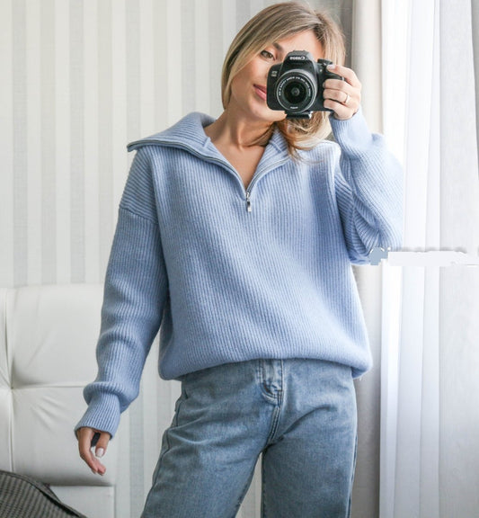 ELODIE | Comfy Half-Zip Sweater