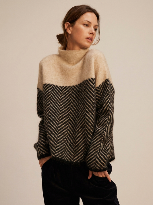 Eva | Trendy High Neck Sweater