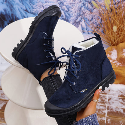 Rosalind™ | Plush-Lined Lace-Up Snow Boots