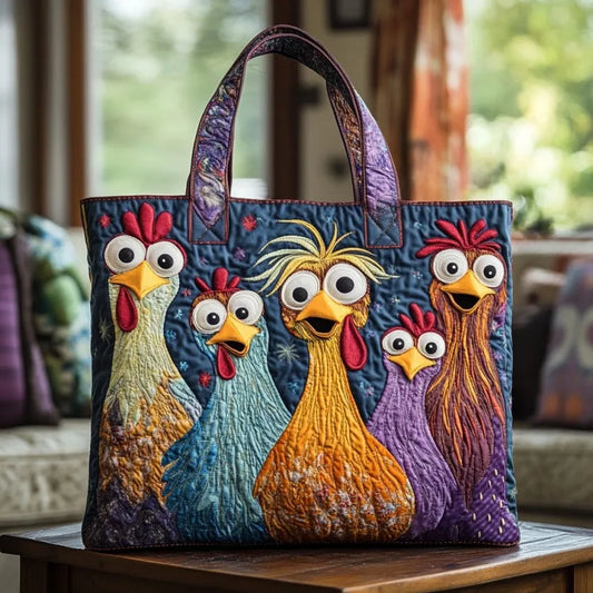 HENABELLA | HANDMADE BAG WITH FIVE COLORFUL HENS