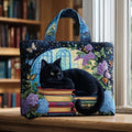 NOIRBELLE | HANDMADE CHAT NOIR ON BOOKS BAG