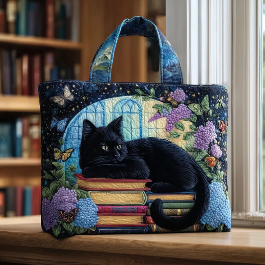 NOIRBELLE | HANDMADE CHAT NOIR ON BOOKS BAG
