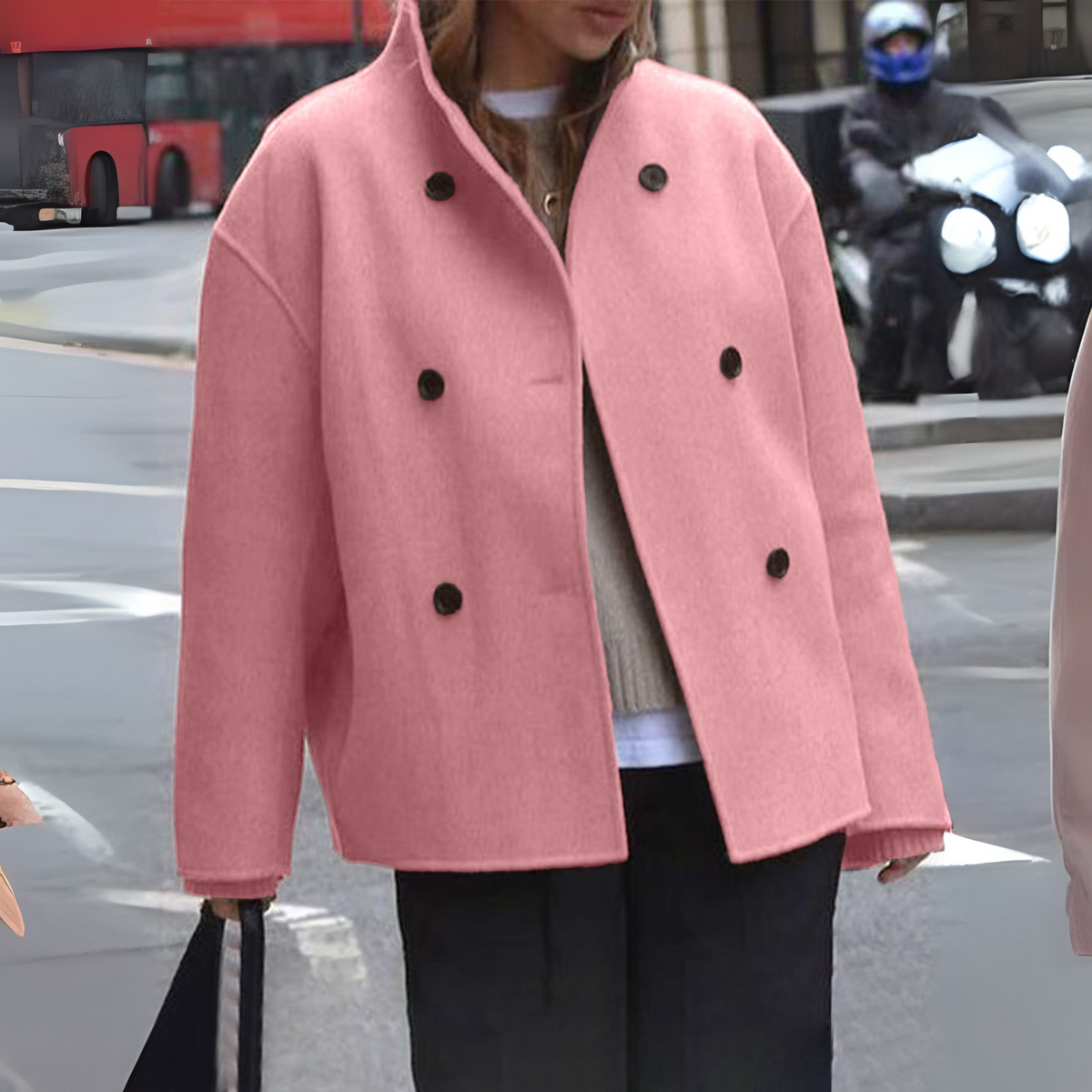 BINI | Cozy Long Sleeve Stand Collar Coat