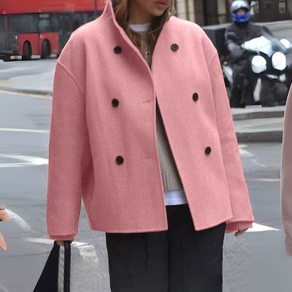 BINI | Cozy Long Sleeve Stand Collar Coat