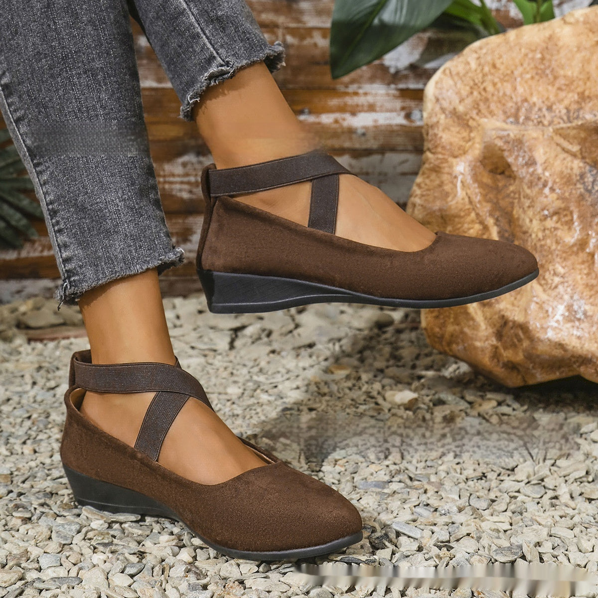 Odette | Closed Wedge-Heeled Ballet Flats