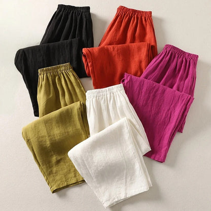 Amalia™ — Flowing Cotton and Linen Trousers