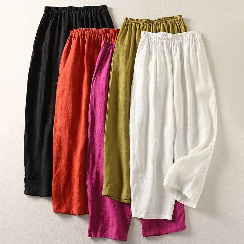 Amalia™ — Flowing Cotton and Linen Trousers