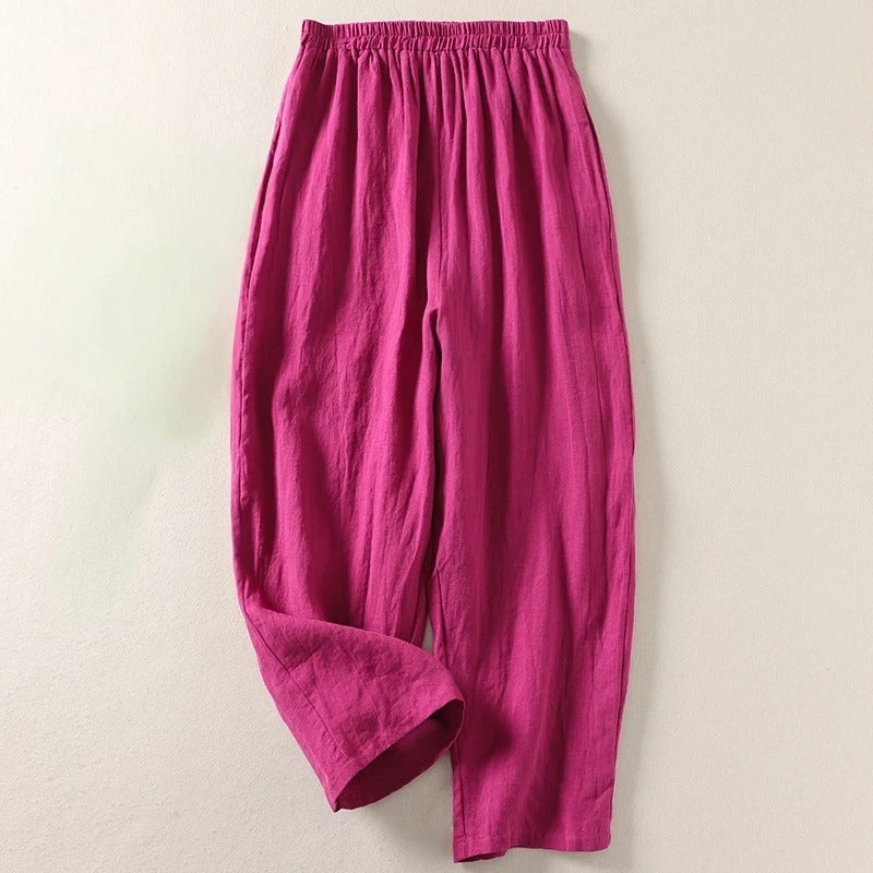 Amalia™ — Flowing Cotton and Linen Trousers