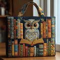 OWLORIA | HANDMADE OWL BAG AMONG OLD BOOKS