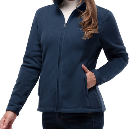 33, 0.0cm Dames Sport Fleece Jas, Volledige Ritssluiting Warme Zachte Polar Lange Mouw Fitness Lichtgewicht Jas met Zakken voor Winter Klassieke Pasvorm Jas
