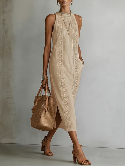 Camille | Timeless Linen Midi Dress