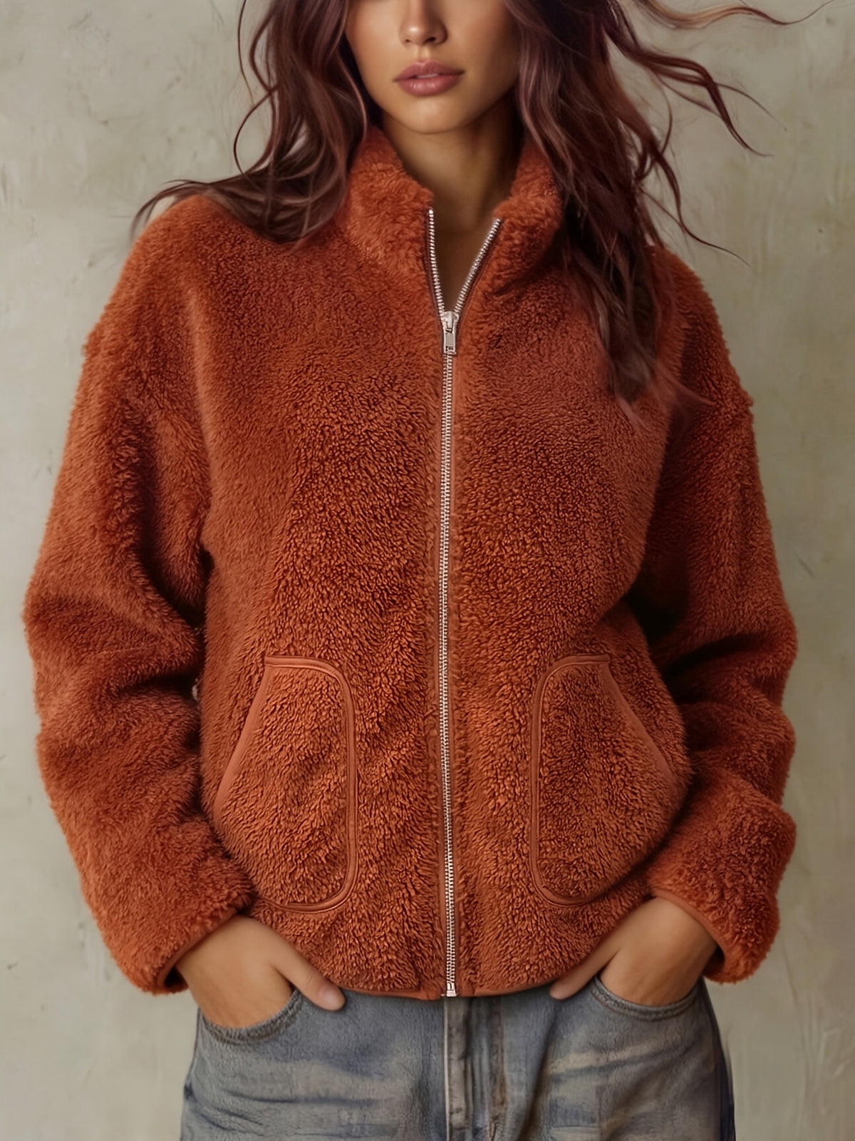 The Hazel™ – Zip-Up Teddy Jacket