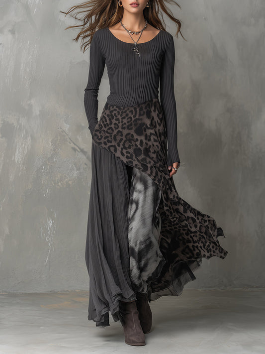 Martina | Leopard Maxi bohemian-style dress