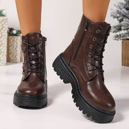 Winona™ | Buckle Lace-Up Ankle Boots
