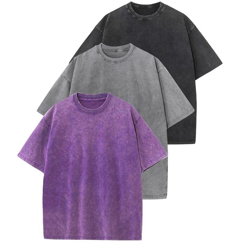 HOLLIE | Casual Crew Neck Loose Fit T-Shirt (3-Pack)
