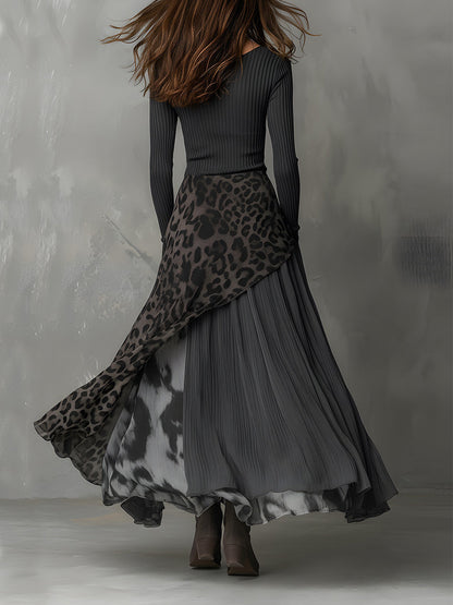Martina | Leopard Maxi bohemian-style dress