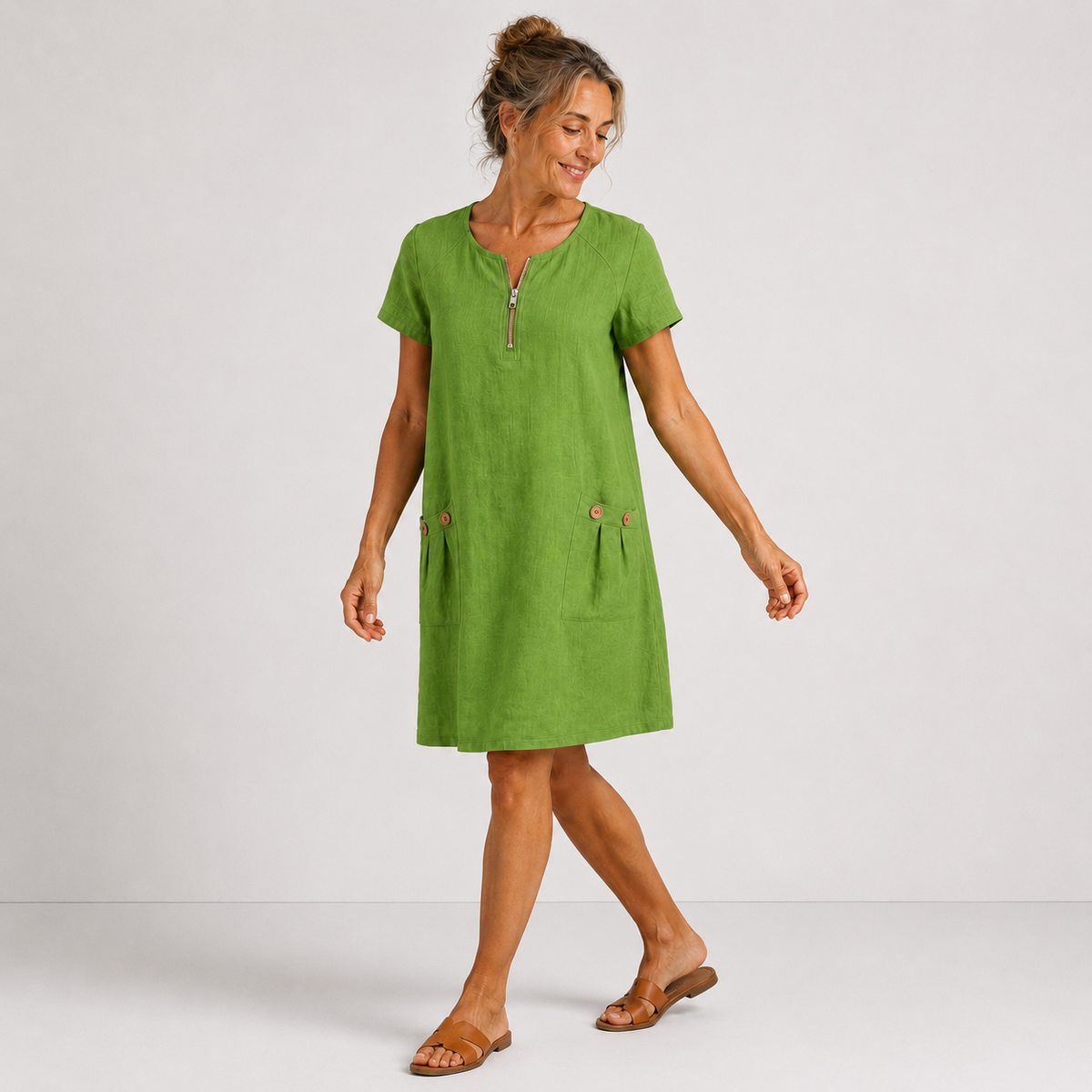 Sadie - Cotton & Linen Casual Dress