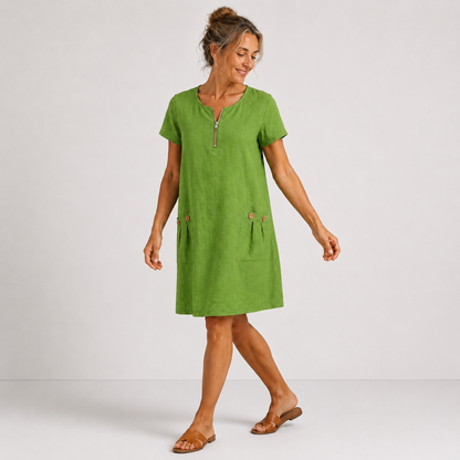 Sadie - Cotton & Linen Casual Dress