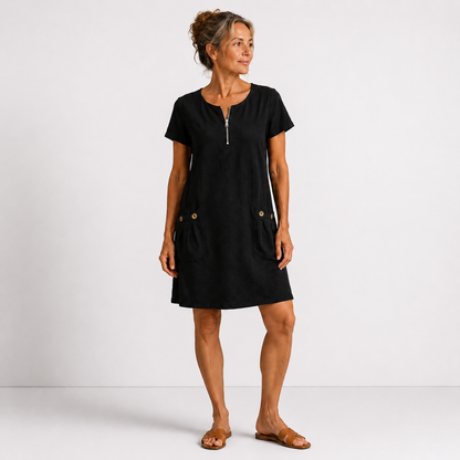 Sadie - Cotton & Linen Casual Dress
