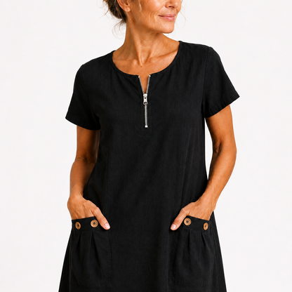 Sadie - Cotton & Linen Casual Dress