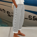 Stella | Striped Button Trousers