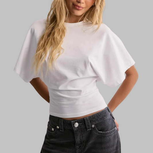 RAZI | Casual Fitted Half Sleeve Round Neck Top