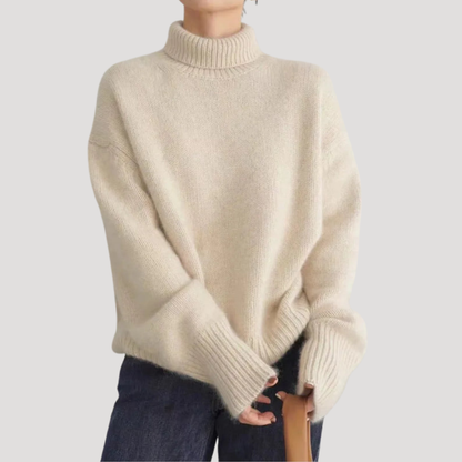 KENSINGTON OVERSIZED CASHMERE ROLL-NECK JUMPER