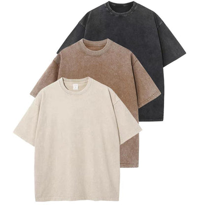 HOLLIE | Casual Crew Neck Loose Fit T-Shirt (3-Pack)