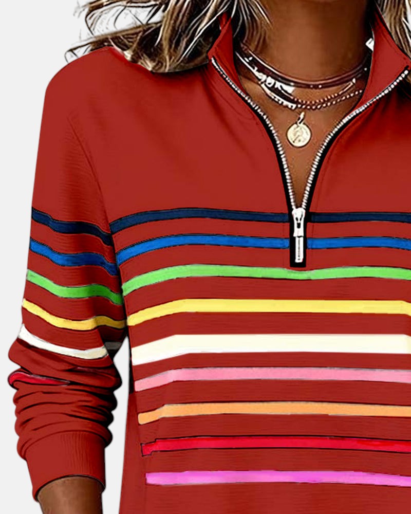 Lola - Comfortable Striped Jumper