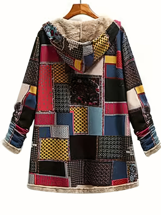 Florence | Teddy-Lined Patchwork Coat