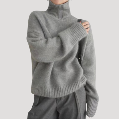 KENSINGTON OVERSIZED CASHMERE ROLL-NECK JUMPER