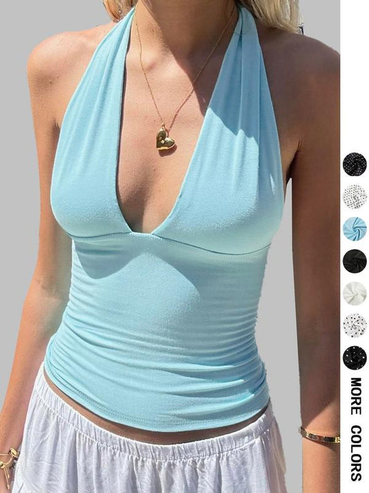 MULAC | Casual Halter Neck Sleeveless Top
