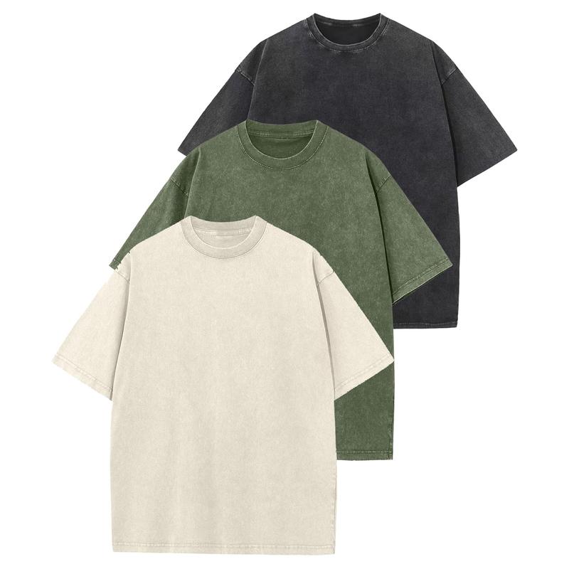 HOLLIE | Casual Crew Neck Loose Fit T-Shirt (3-Pack)