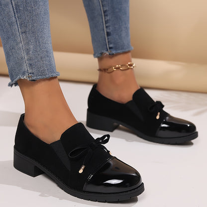 Hattie™ | Patent Toe Bow Loafers
