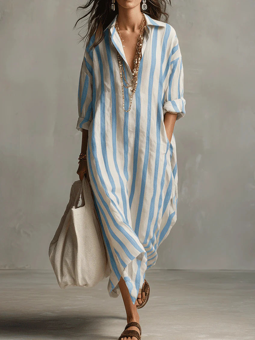 Hazel | Striped Maxi Dress