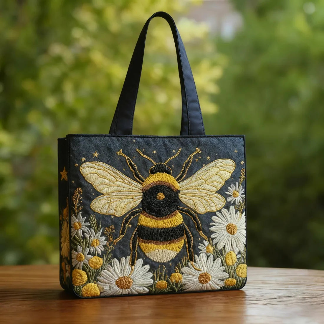 DAISYRA | ARTISANAL DAISY AND STAR TOTE BAG