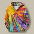 Dawnella | Bohemian Multicolor Patchwork Hoodie
