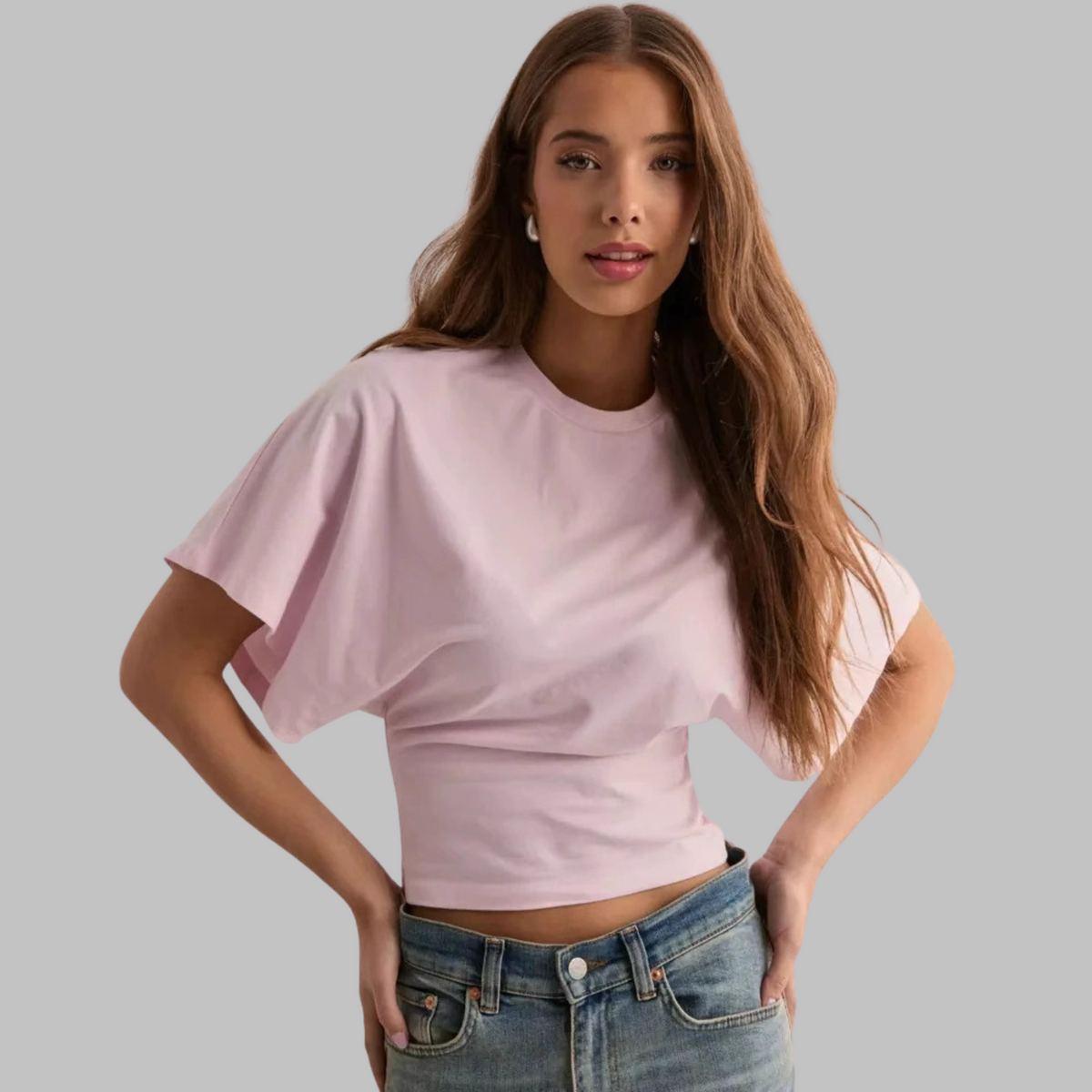 RAZI | Casual Fitted Half Sleeve Round Neck Top