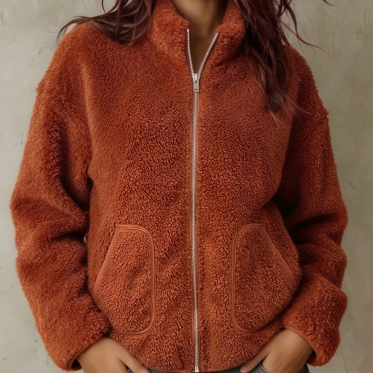 The Hazel™ – Zip-Up Teddy Jacket