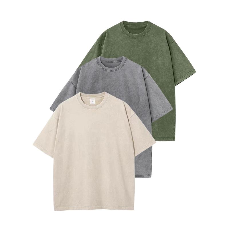 HOLLIE | Casual Crew Neck Loose Fit T-Shirt (3-Pack)
