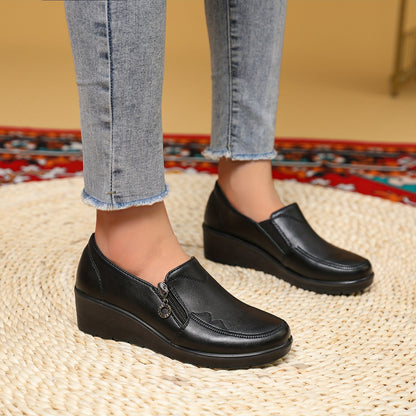 Harriet™ | Side-Zip Wedge Loafers