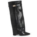 SARAH | Fold-Over Buckle Long Heeled Boots.